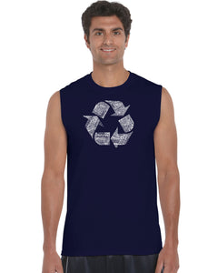 86 RECYCLABLE PRODUCTS - Men's Word Art Sleeveless T-Shirt