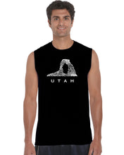 Load image into Gallery viewer, Utah - Men&#39;s Word Art Sleeveless T-Shirt