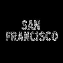 Load image into Gallery viewer, LA Pop Art Boy&#39;s Word Art Hooded Sweatshirt - SAN FRANCISCO NEIGHBORHOODS