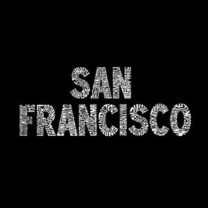 SAN FRANCISCO NEIGHBORHOODS - Women's Raglan Baseball Word Art T-Shirt
