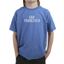 Load image into Gallery viewer, SAN FRANCISCO NEIGHBORHOODS - Boy&#39;s Word Art T-Shirt
