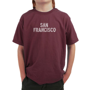 SAN FRANCISCO NEIGHBORHOODS - Boy's Word Art T-Shirt