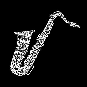 LA Pop Art Boy's Word Art Long Sleeve - Sax