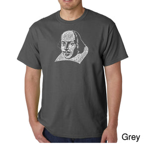 THE TITLES OF ALL OF WILLIAM SHAKESPEARE'S COMEDIES & TRAGEDIES - Men's Word Art T-Shirt