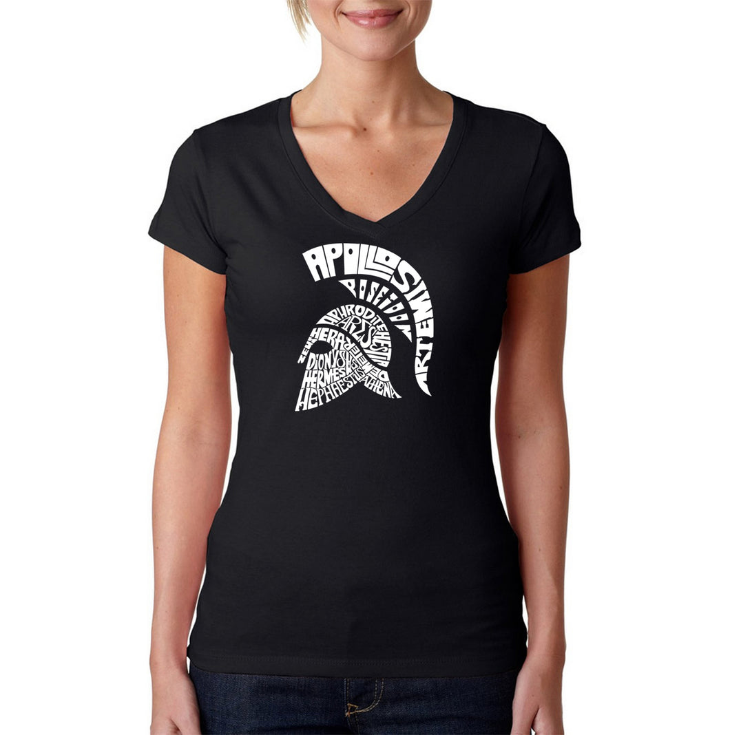 SPARTAN - Women's Word Art V-Neck T-Shirt