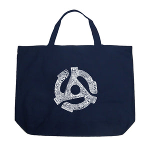 Record Adapter - Large Word Art Tote Bag
