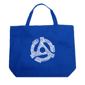Record Adapter - Large Word Art Tote Bag