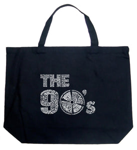 90S - Large Word Art Tote Bag