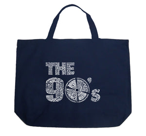 90S - Large Word Art Tote Bag