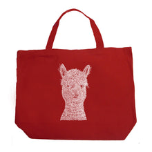 Load image into Gallery viewer, Alpaca - Large Word Art Tote Bag