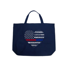 Load image into Gallery viewer, American Woman  - Large Word Art Tote Bag