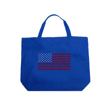 Load image into Gallery viewer, USA Flag  - Large Word Art Tote Bag
