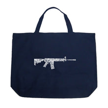 Load image into Gallery viewer, AR15 2nd Amendment Word Art - Large Word Art Tote Bag