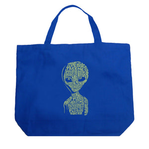 Alien - Large Word Art Tote Bag