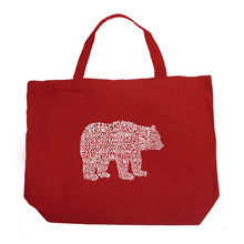 Load image into Gallery viewer, Bear Species - Large Word Art Tote Bag