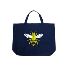 Load image into Gallery viewer, Bee Kind  - Large Word Art Tote Bag