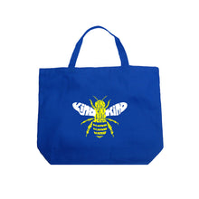 Load image into Gallery viewer, Bee Kind  - Large Word Art Tote Bag