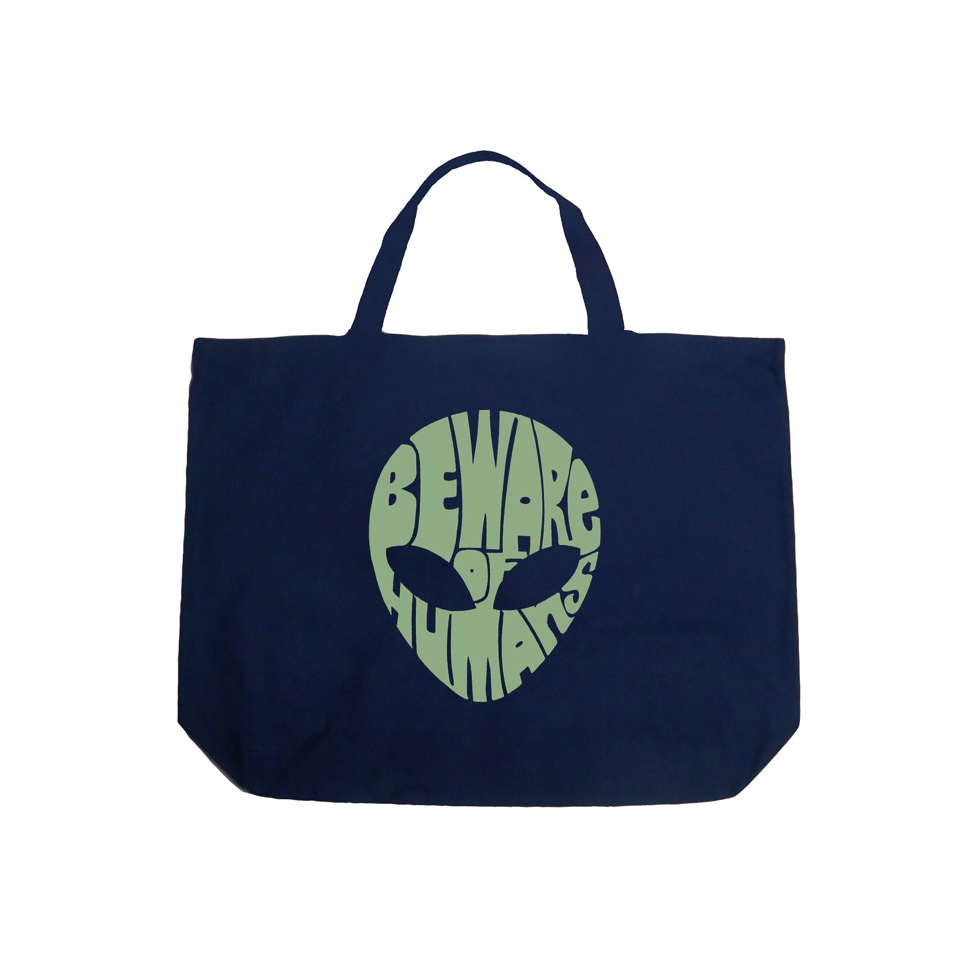 Load image into Gallery viewer, Beware of Humans - Large Word Art Tote Bag