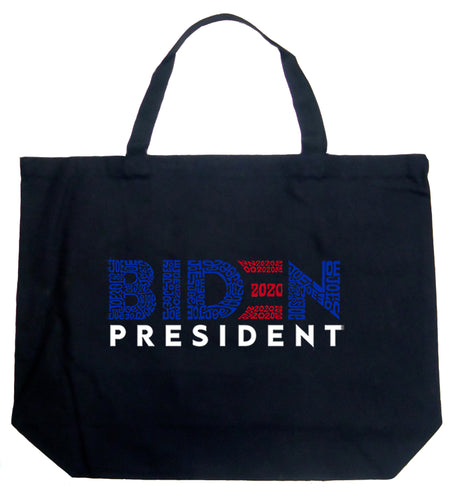 Biden 2020 - Large Word Art Tote Bag