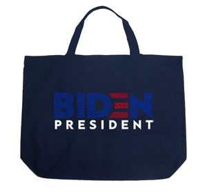 Biden 2020 - Large Word Art Tote Bag