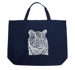 Big Cats - Large Word Art Tote Bag