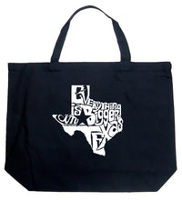 Load image into Gallery viewer, Everything is Bigger in Texas - Large Word Art Tote Bag
