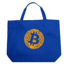 Load image into Gallery viewer, Bitcoin  - Large Word Art Tote Bag