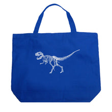Load image into Gallery viewer, Dinosaur TRex Skeleton - Large Word Art Tote Bag