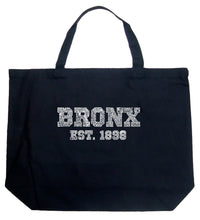 Load image into Gallery viewer, POPULAR NEIGHBORHOODS IN BRONX, NY - Large Word Art Tote Bag