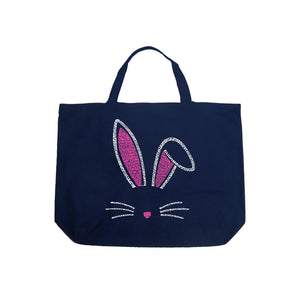 Bunny Ears  - Large Word Art Tote Bag