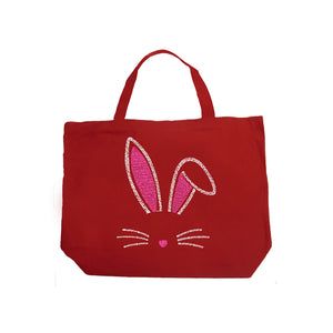 Bunny Ears  - Large Word Art Tote Bag