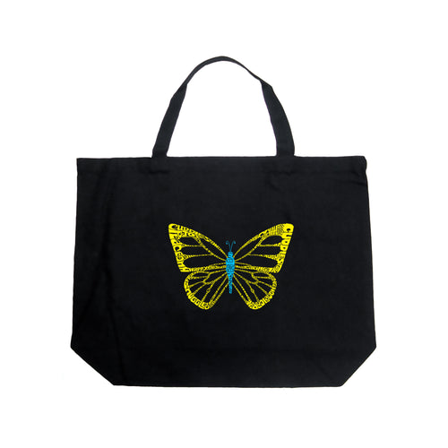 Butterfly  - Large Word Art Tote Bag