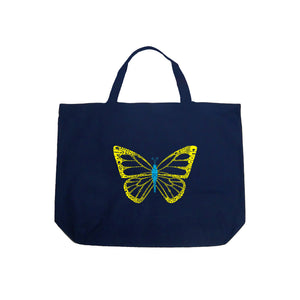 Butterfly  - Large Word Art Tote Bag