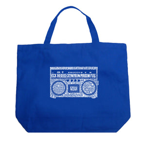 Greatest Rap Hits of The 1980's - Large Word Art Tote Bag