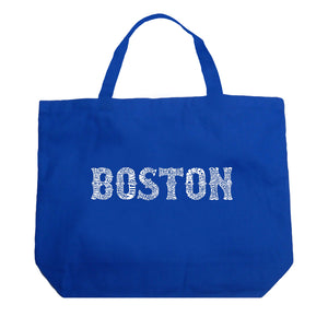 BOSTON NEIGHBORHOODS - Large Word Art Tote Bag
