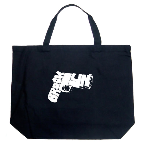 BROOKLYN GUN - Large Word Art Tote Bag