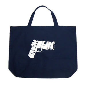 BROOKLYN GUN - Large Word Art Tote Bag