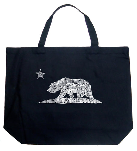 California Bear - Large Word Art Tote Bag