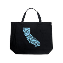 Load image into Gallery viewer, California Hearts  - Large Word Art Tote Bag