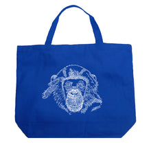 Load image into Gallery viewer, Chimpanzee - Large Word Art Tote Bag