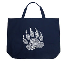 Load image into Gallery viewer, Types of Bears - Large Word Art Tote Bag