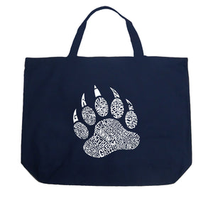 Types of Bears - Large Word Art Tote Bag