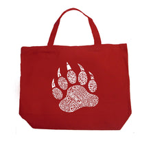 Load image into Gallery viewer, Types of Bears - Large Word Art Tote Bag