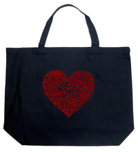 Load image into Gallery viewer, Country Music Heart - Large Word Art Tote Bag
