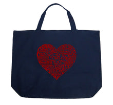 Load image into Gallery viewer, Country Music Heart - Large Word Art Tote Bag