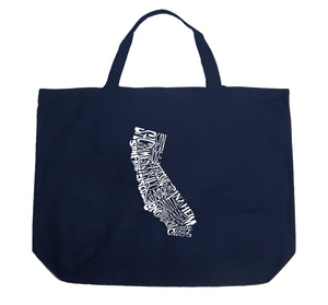 California State - Large Word Art Tote Bag