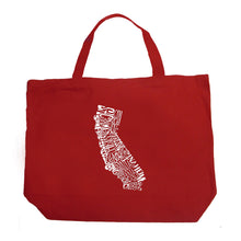 Load image into Gallery viewer, California State - Large Word Art Tote Bag