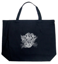 Load image into Gallery viewer, Cat Face - Large Word Art Tote Bag