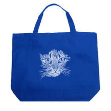 Load image into Gallery viewer, Cat Face - Large Word Art Tote Bag