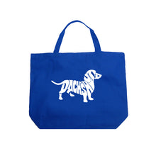 Load image into Gallery viewer, Dachshund  - Large Word Art Tote Bag